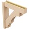 Ekena Millwork 6-in W x 24-in D x 28-in H Balboa Block Rough Cedar Woodgrain TimberThane Outlooker, Primed Tan OUTUR060X24X28BOA44RCPR - alternate 4